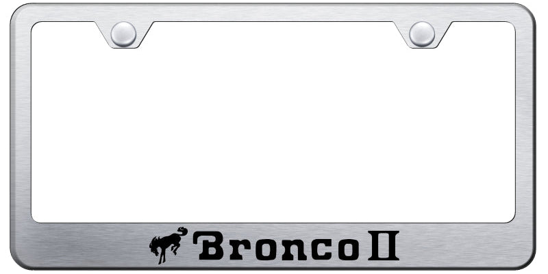 Bronco II Stainless Steel Frame - Laser Etched Brushed