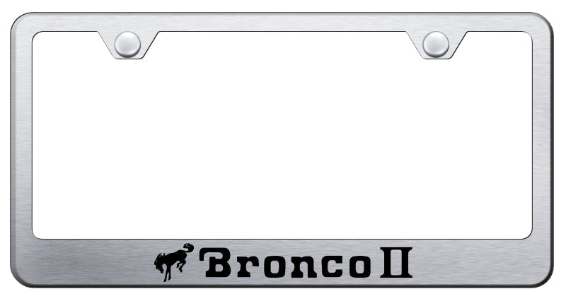 Bronco II Stainless Steel Frame - Laser Etched Brushed