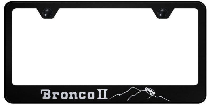 Bronco II Mountain Stainless Frame - Laser Etched Black