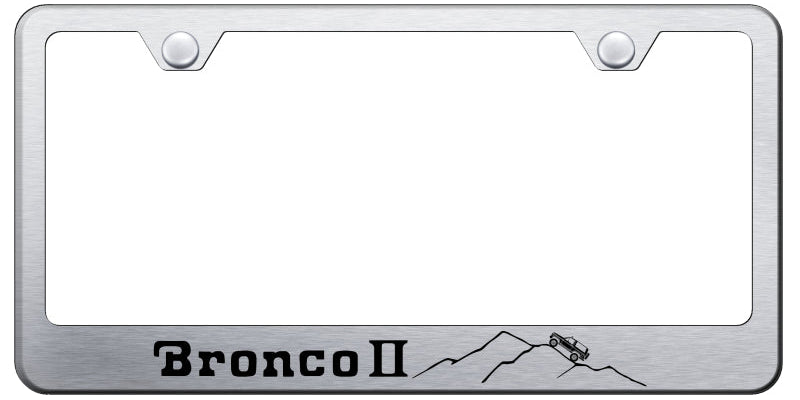 Bronco II Mountain Stainless Frame - Laser Etched Brushed