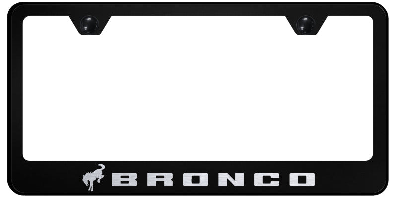 Bronco 2020 Stainless Steel Frame - Laser Etched Black