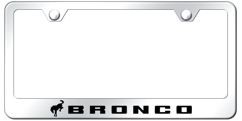 Bronco 2020 Stainless Steel Frame - Laser Etched Mirrored