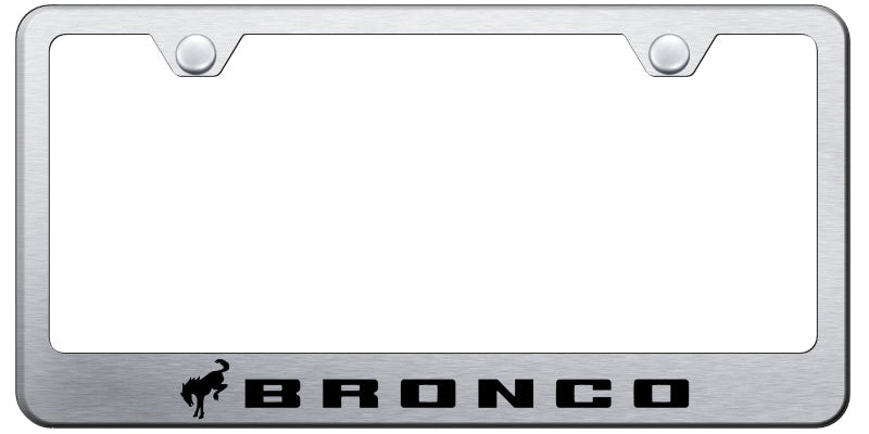 Bronco 2020 Stainless Steel Frame - Laser Etched Brushed