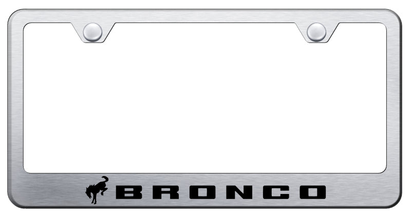 Bronco 2020 Stainless Steel Frame - Laser Etched Brushed