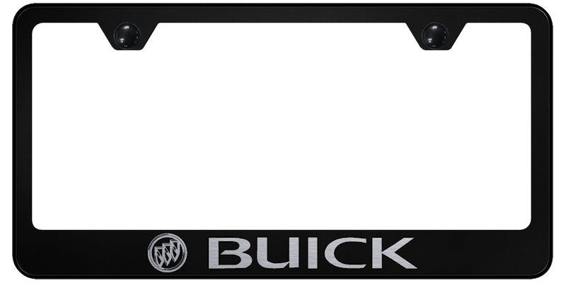 Buick Stainless Steel Frame - Laser Etched Black