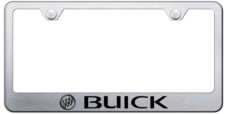 Buick Stainless Steel Frame - Laser Etched Brushed