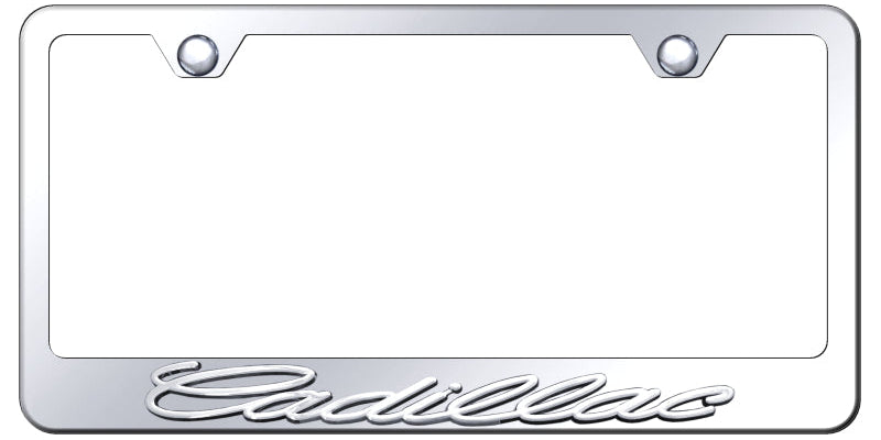 Cadillac OEM Stainless Steel Frame - Chrome on Mirrored