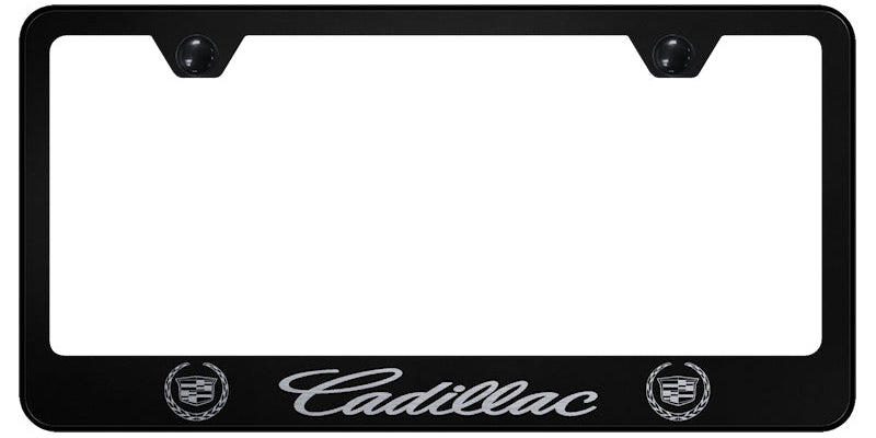 Cadillac Stainless Steel Frame - Laser Etched Black