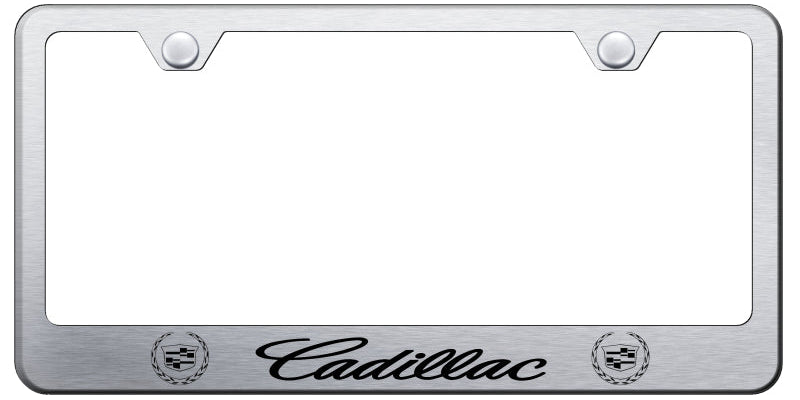 Cadillac Stainless Steel Frame - Laser Etched Brushed