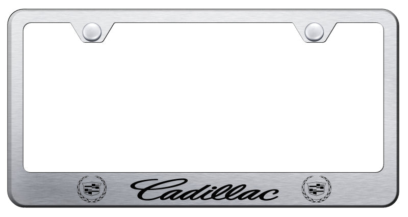 Cadillac Stainless Steel Frame - Laser Etched Brushed