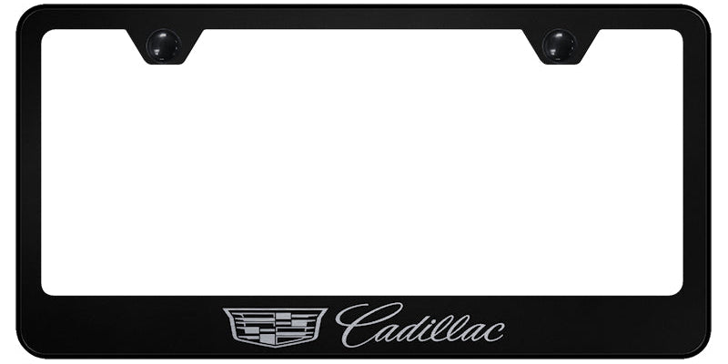 Cadillac 2014 Stainless Steel Frame - Laser Etched Black