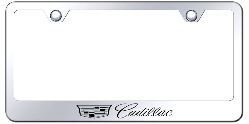 Cadillac 2014 Stainless Steel Frame - Laser Etched Mirrored