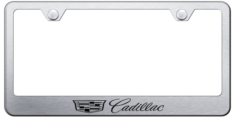 Cadillac 2014 Stainless Steel Frame - Laser Etched Brushed