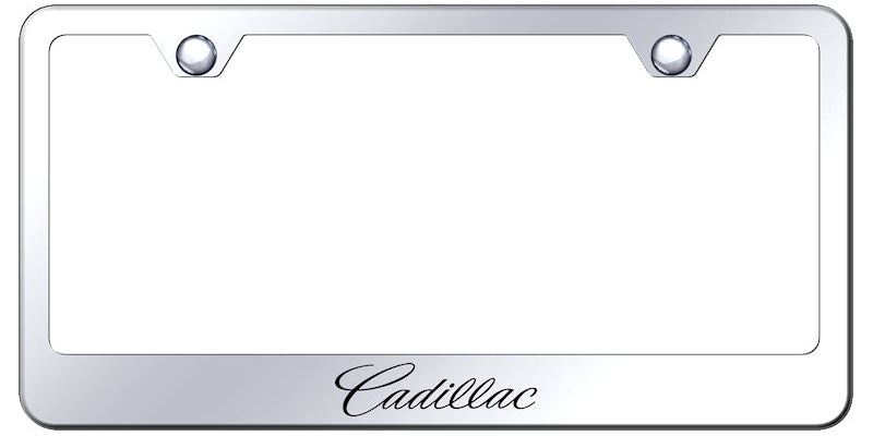 Cadillac (Name Only) Stainless Steel Frame - Etched Mirrored