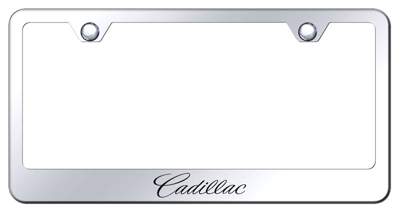 Cadillac (Name Only) Stainless Steel Frame - Etched Mirrored