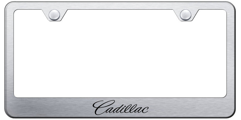 Cadillac (Name Only) Stainless Steel Frame - Etched Brushed