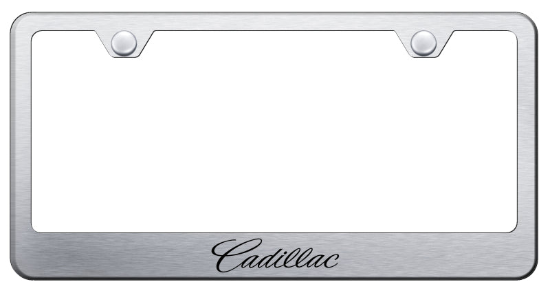 Cadillac (Name Only) Stainless Steel Frame - Etched Brushed