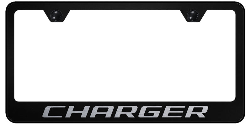 Charger Stainless Steel Frame - Laser Etched Black