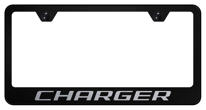 Charger Stainless Steel Frame - Laser Etched Black