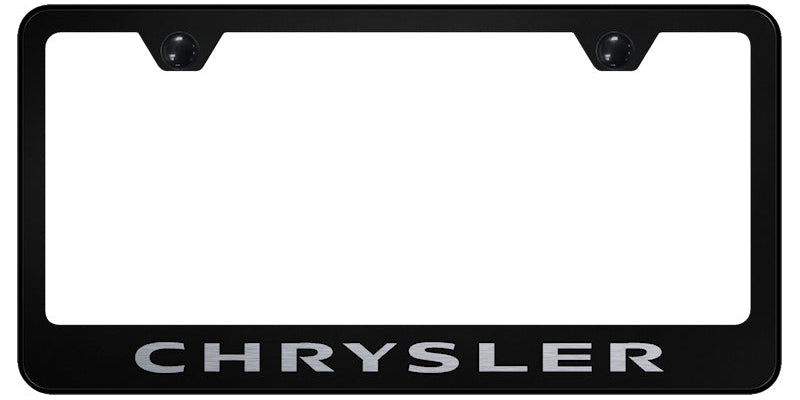 Chrysler Stainless Steel Frame - Laser Etched Black