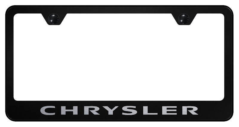 Chrysler Stainless Steel Frame - Laser Etched Black