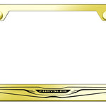 Chrysler (Logo Only) Stainless Frame - Laser Etched Gold