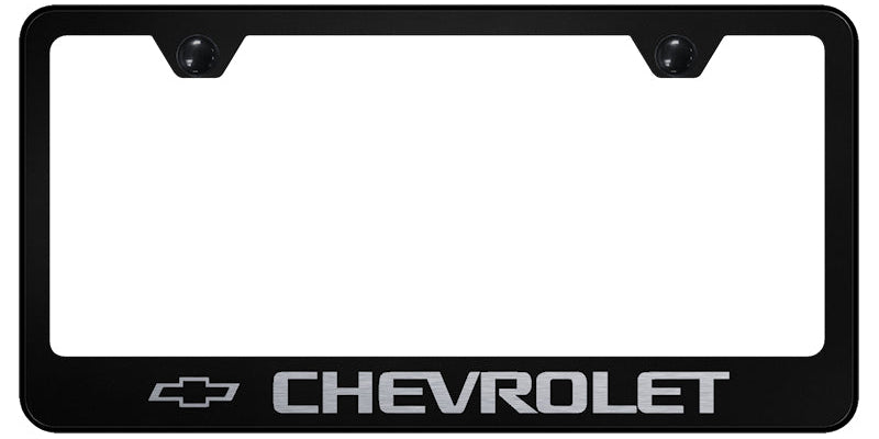 Chevrolet Stainless Steel Frame - Laser Etched Black