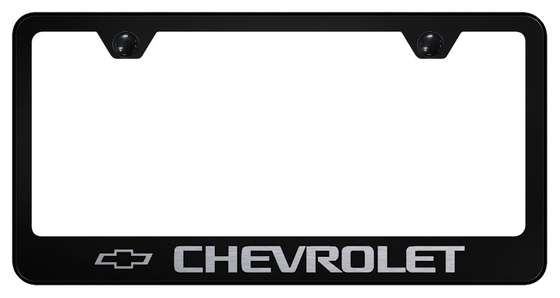 Chevrolet Stainless Steel Frame - Laser Etched Black