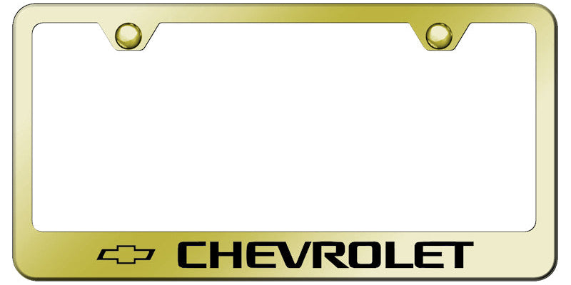 Chevrolet Stainless Steel Frame - Laser Etched Gold