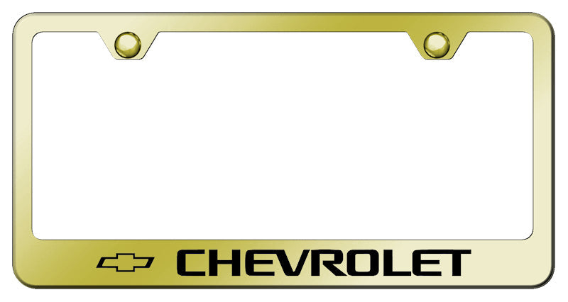 Chevrolet Stainless Steel Frame - Laser Etched Gold