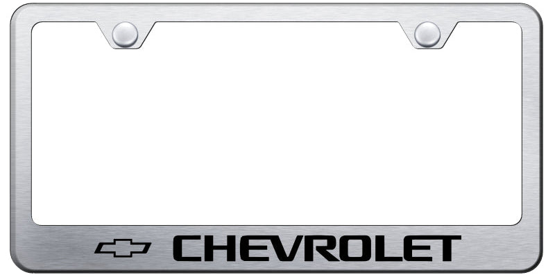 Chevrolet Stainless Steel Frame - Laser Etched Brushed