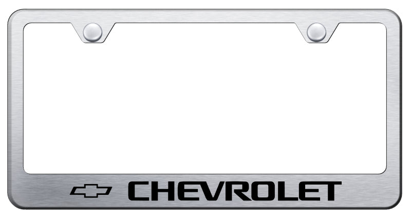 Chevrolet Stainless Steel Frame - Laser Etched Brushed