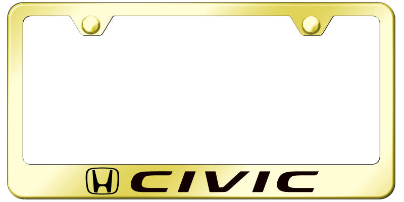 Civic Stainless Steel Frame - Laser Etched Gold