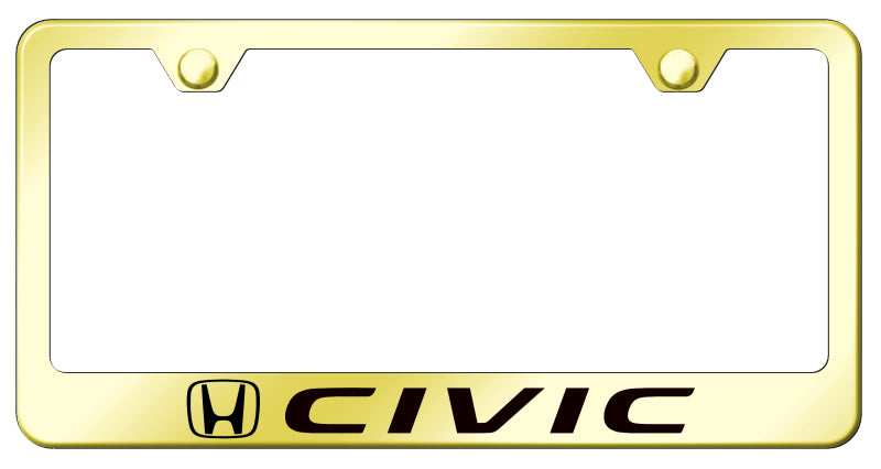 Civic Stainless Steel Frame - Laser Etched Gold