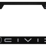 Civic (Reverse C) Stainless Steel Frame - Laser Etched Black