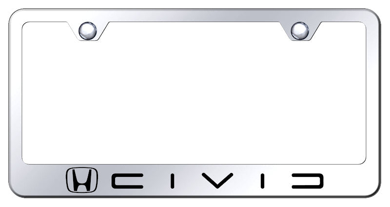 Civic (Reverse C) Stainless Steel Frame - Etched Mirrored
