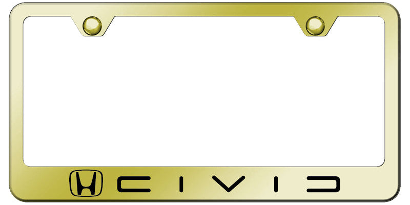 Civic (Reverse C) Stainless Steel Frame - Laser Etched Gold