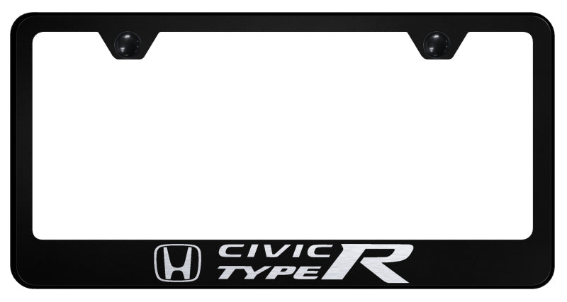 Civic Type R Stainless Steel Frame - Laser Etched Black