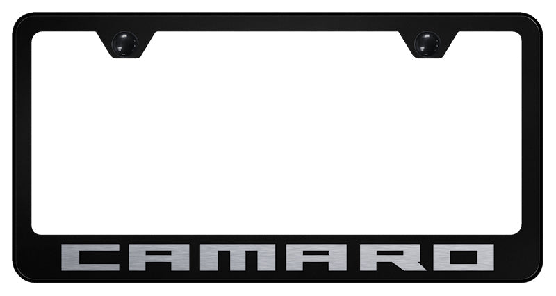 Camaro Stainless Steel Frame - Laser Etched Black