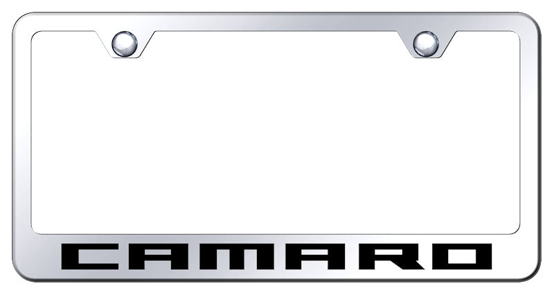 Camaro Stainless Steel Frame - Laser Etched Mirrored