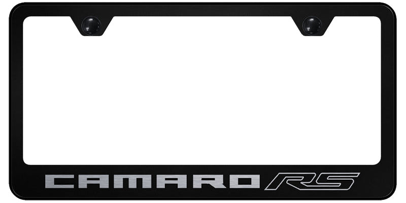 Camaro RS Stainless Steel Frame - Laser Etched Black