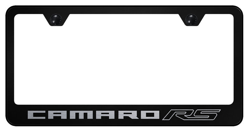 Camaro RS Stainless Steel Frame - Laser Etched Black