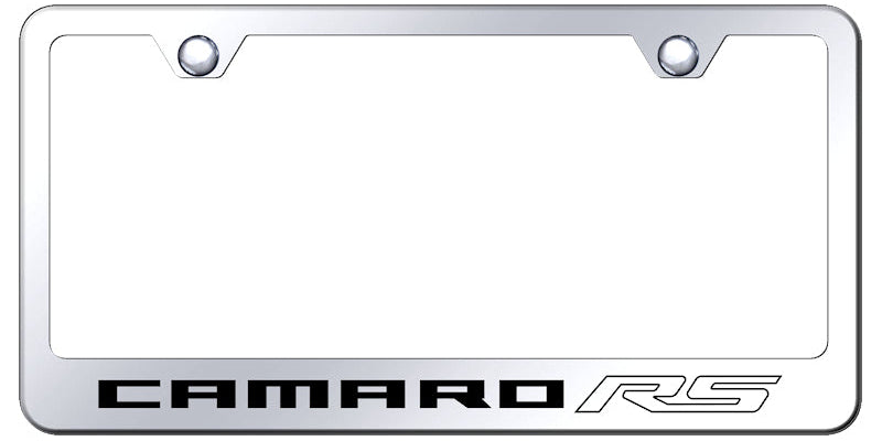 Camaro RS Stainless Steel Frame - Laser Etched Mirrored