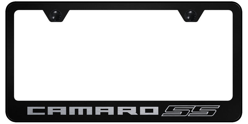 Camaro SS Stainless Steel Frame - Laser Etched Black