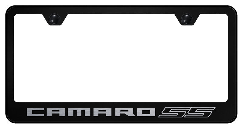 Camaro SS Stainless Steel Frame - Laser Etched Black