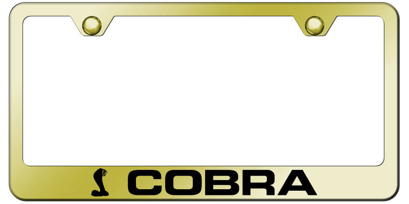 Cobra Stainless Steel Frame - Laser Etched Gold