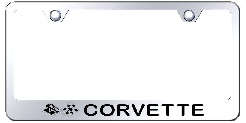 Corvette C3 Stainless Steel Frame - Laser Etched Mirrored