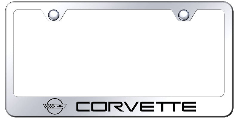 Corvette C4 Stainless Steel Frame - Laser Etched Mirrored