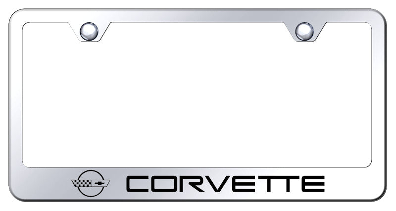 Corvette C4 Stainless Steel Frame - Laser Etched Mirrored