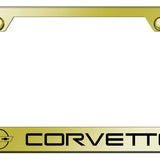 Corvette C4 Stainless Steel Frame - Laser Etched Gold